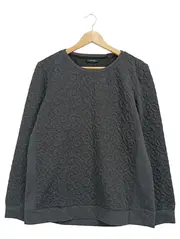 Vorschaubild 1 von Woman Damen Pullover Gr. 40/42 Grau Strukturmuster Langarm