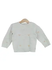 Vorschaubild 1 von Pullover Mädchen Gr. 104/110 Mint Herzmuster Strick