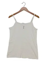 Vorschaubild 1 von Damen Camisole Top Basic Weiß Gr. 38/M Baumwolle