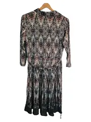 Vorschaubild 2 von Damen Wickelrock Gr. 40 L Mehrfarbig Grafisch Modern