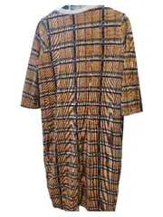 Vorschaubild 3 von Strickkleid Damen Gr. S kariert Retro Herbst Freizeitkleid