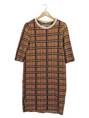 Vorschaubild 1 von Strickkleid Damen Gr. S kariert Retro Herbst Freizeitkleid