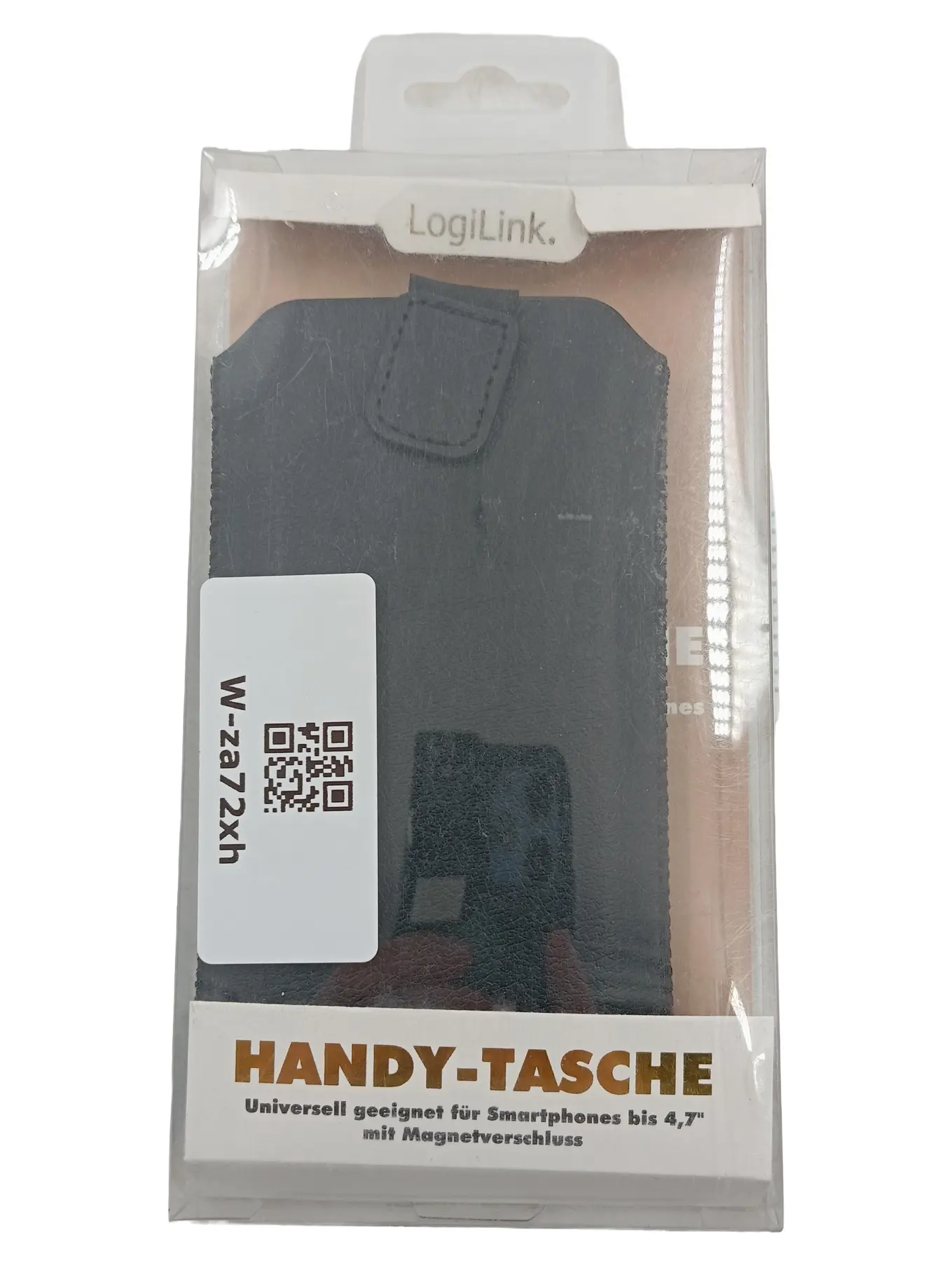 LOGILINK Handy-Tasche Universal Smartphones bis 4,7 Zoll Magnetverschluss Schwarz
