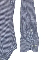 Vorschaubild 4 von Herren Business Hemd kariert Blau Gr. 48/M Langarm Baumwolle