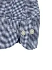 Vorschaubild 5 von Herren Business Hemd kariert Blau Gr. 48/M Langarm Baumwolle