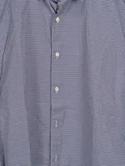 Vorschaubild 6 von Herren Business Hemd kariert Blau Gr. 48/M Langarm Baumwolle