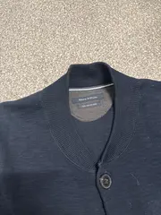 Vorschaubild 3 von Strickjacke Herren Blau Melange Baumwolle Gr. 56 XL Casual