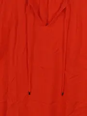 Vorschaubild 3 von Damen Bluse Gr. 38 Rot Casual Viskose Spitze Kurzarm