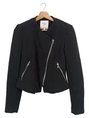 Vorschaubild 1 von Damen Blazer Jacke Schwarz 34/XS Elegant Modern Reißverschluss