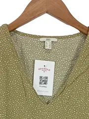 Vorschaubild 4 von EDC Damen Bluse Grün Tupfenmuster Einheitsgröße Casual Kurzarm