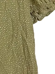 Vorschaubild 3 von EDC Damen Bluse Grün Tupfenmuster Einheitsgröße Casual Kurzarm