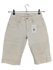 Vorschaubild 1 von Damen Jeans Shorts Gr. 36 Gestreift Casual Beige Braun