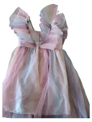 Vorschaubild 2 von Mädchen festliches Tüllkleid Regenbogen Gr. 122 Mehrfarbig
