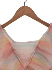 Vorschaubild 3 von Mädchen festliches Tüllkleid Regenbogen Gr. 122 Mehrfarbig