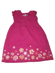 Vorschaubild 1 von Mädchen Sommerkleid Gr. 98 Rosa Blumenmuster Baumwolle