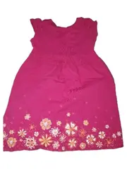Vorschaubild 2 von Mädchen Sommerkleid Gr. 98 Rosa Blumenmuster Baumwolle