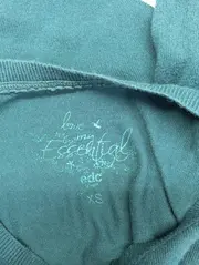 Vorschaubild 3 von Damen Pullover Grün Gr. 34/XS Casual Langarm Viskose Baumwolle