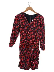 Vorschaubild 1 von Damen Festliches Kleid Gr. 34/XS Blumenmuster Elegant Mehrfarbig