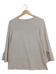 Vorschaubild 1 von EDC Damen Pullover Gr. 36/S Beige Casual Rippstrick