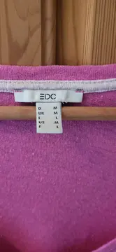 Vorschaubild 5 von EDC Damen T-Shirt V-Ausschnitt Pink Gr. 38 Casual Kurzarm Shirt