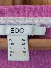 Vorschaubild 6 von EDC Damen T-Shirt V-Ausschnitt Pink Gr. 38 Casual Kurzarm Shirt