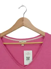 Vorschaubild 3 von EDC Damen T-Shirt V-Ausschnitt Pink Gr. 38 Casual Kurzarm Shirt
