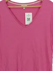 Vorschaubild 4 von EDC Damen T-Shirt V-Ausschnitt Pink Gr. 38 Casual Kurzarm Shirt