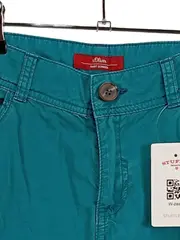 Vorschaubild 2 von Smart Bermuda Shorts Damen Gr. 34 Türkis Baumwolle