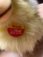 Vorschaubild 3 von Waggi Küken Kuscheltier Plüsch Vintage Knopf im Ohr beige