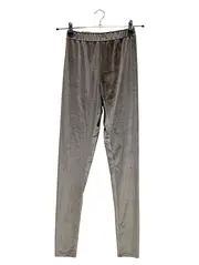 Vorschaubild 1 von W Collection Samt Leggings Damen Gr. M/40 Grau Metallic
