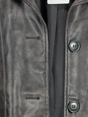 Vorschaubild 3 von Damen Lederjacke Grau Gr. 38/M Casual Polyester