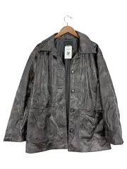 Vorschaubild 1 von Damen Lederjacke Grau Gr. 38/M Casual Polyester