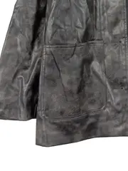 Vorschaubild 4 von Damen Lederjacke Grau Gr. 38/M Casual Polyester