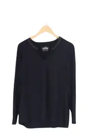 Vorschaubild 1 von Damen Bluse Gr. 40/M Schwarz Elegant Business Langarm Viskose