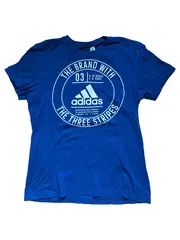 Vorschaubild 1 von Herren T-Shirt Blau Gr. 46/S Logo-Print Casual Baumwolle