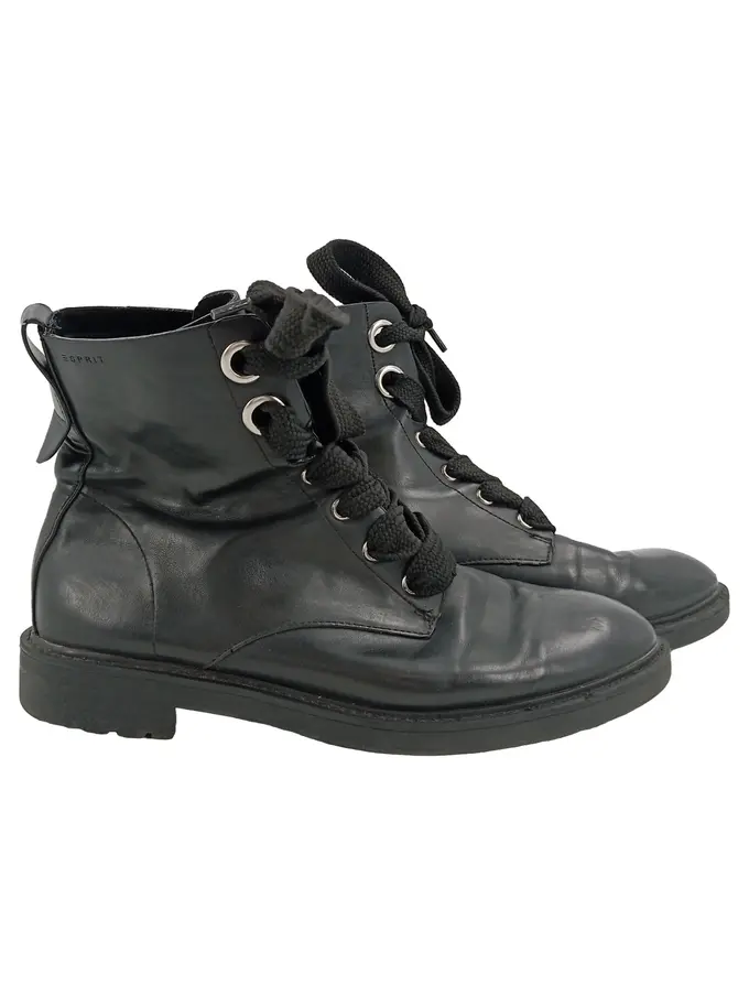 Schnürstiefel Phillip Hardy Stiefel Schwarz Leder Boots NP 320