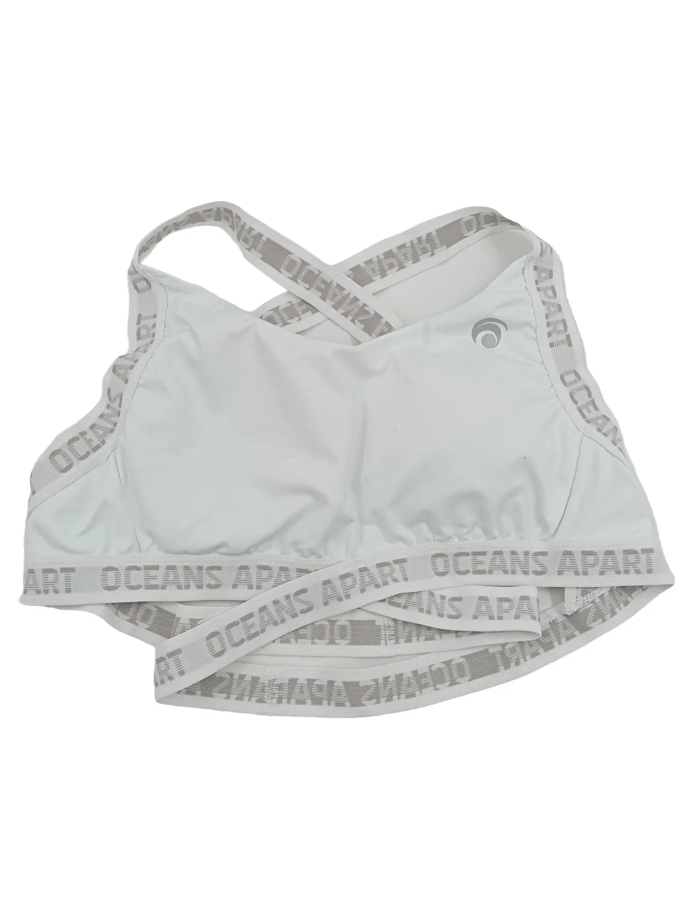 OCEANSAPART OCEANS APART Sport BH Damen XS Weiß Sportlich Logo-Print Bustier Top