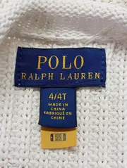 Vorschaubild 4 von Kinder Pullover Gr. 104 Weiß Rippstrick Klassisch