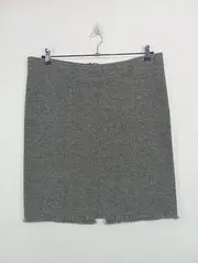 Vorschaubild 2 von Damen A-Linienrock Grau Wolle Gr. 42;XL