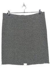 Vorschaubild 1 von Damen A-Linienrock Grau Wolle Gr. 42;XL