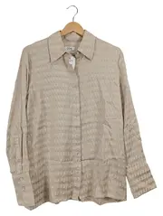 Vorschaubild 1 von Damen Bluse Langarm Gr. 40/L Beige Modern Grafisch