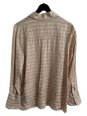 Vorschaubild 2 von Damen Bluse Langarm Gr. 40/L Beige Modern Grafisch