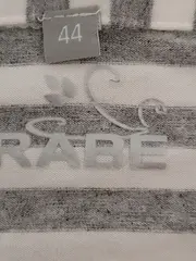 Vorschaubild 5 von Damen Poloshirt Gr. 44 Grau Gestreift Schmetterling Stickerei