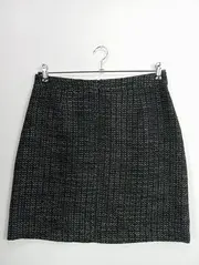 Vorschaubild 2 von Damen Bleistiftrock Gr. 40/L Schwarz Strukturmuster Elegant Glitzer