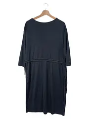 Vorschaubild 2 von Blusenkleid Damen Gr. 38/M Schwarz Tunikakleid Midi Elegant Casual