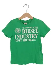 Vorschaubild 1 von Kinder T-Shirt Grün Gr. 104 Casual Logo-Print Baumwolle