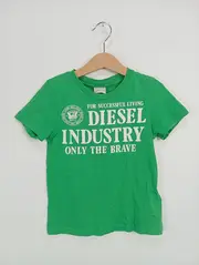 Vorschaubild 2 von Kinder T-Shirt Grün Gr. 104 Casual Logo-Print Baumwolle