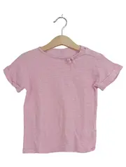 Vorschaubild 1 von T-Shirt Mädchen Gr. 110 Rosa Leinen Kurzarm Basic