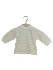 Vorschaubild 1 von OIMO Kinder Pullover Basic Langarm Gestreift Beige Baumwolle Gr. 56