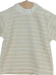 Vorschaubild 4 von OIMO Kinder Pullover Basic Langarm Gestreift Beige Baumwolle Gr. 56
